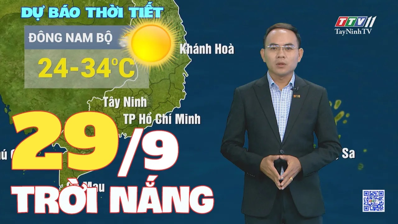 Bản tin thời tiết 29-9-2024 | TayNinhTVENT